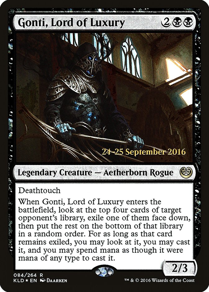 Gonti, Lord of Luxury [Kaladesh Prerelease Promos] | Golgari Games