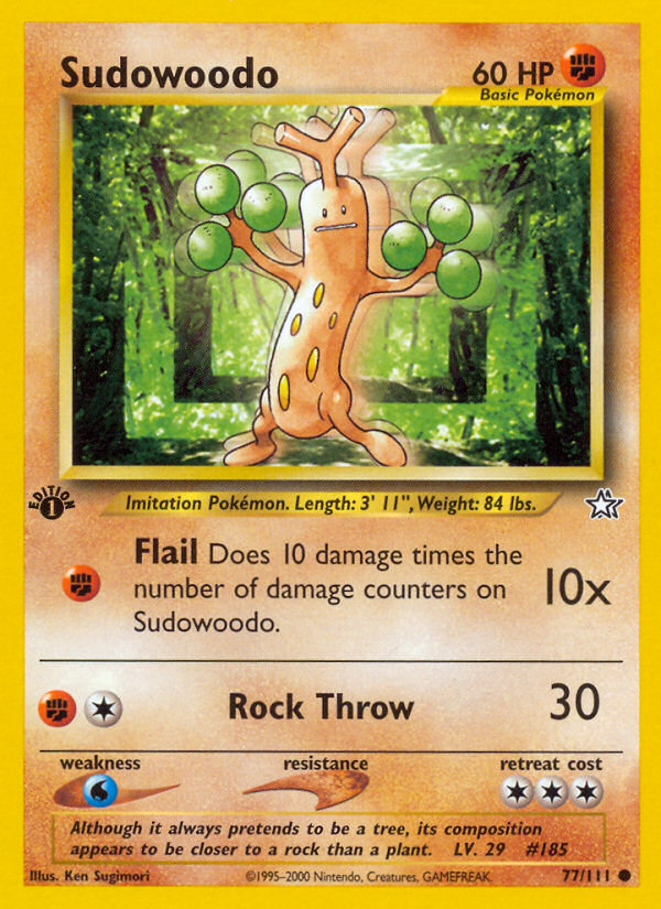 Sudowoodo (77/111) [Neo Genesis 1st Edition] | Golgari Games