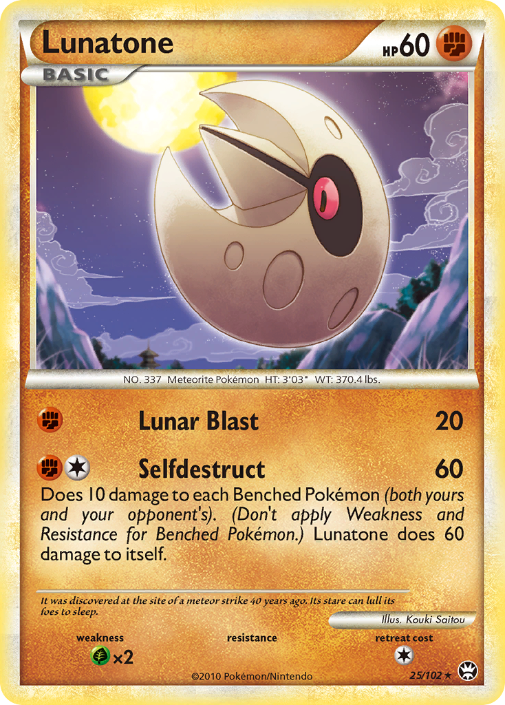 Lunatone (25/102) [HeartGold & SoulSilver: Triumphant] | Golgari Games