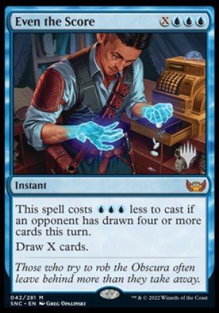 Even the Score (Promo Pack) [Streets of New Capenna Promos] | Local Legends