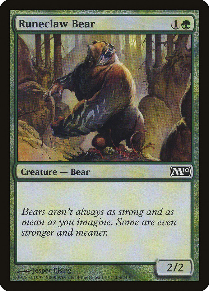 Runeclaw Bear [Magic 2010] | Golgari Games