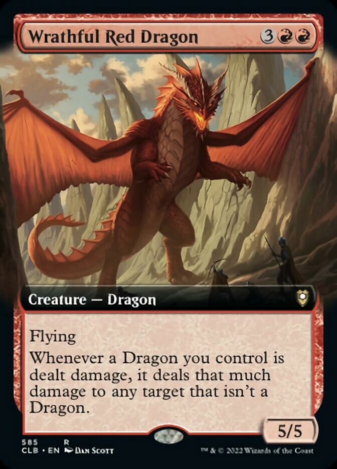 Wrathful Red Dragon (Extended Art) [Commander Legends: Battle for Baldur's Gate] | Golgari Games