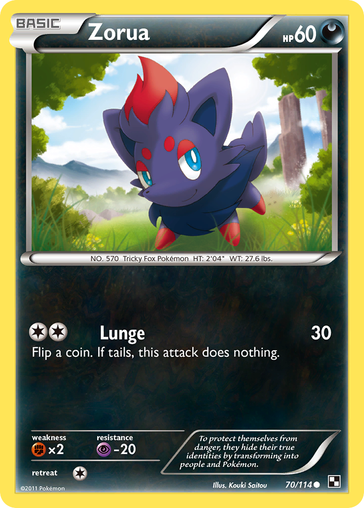 Zorua (70/114) [Black & White: Base Set] | Golgari Games