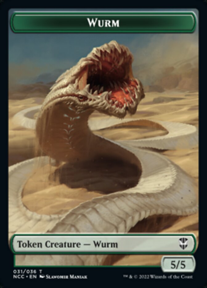 Elf Warrior // Wurm Double-sided Token [Streets of New Capenna Commander Tokens] | Golgari Games