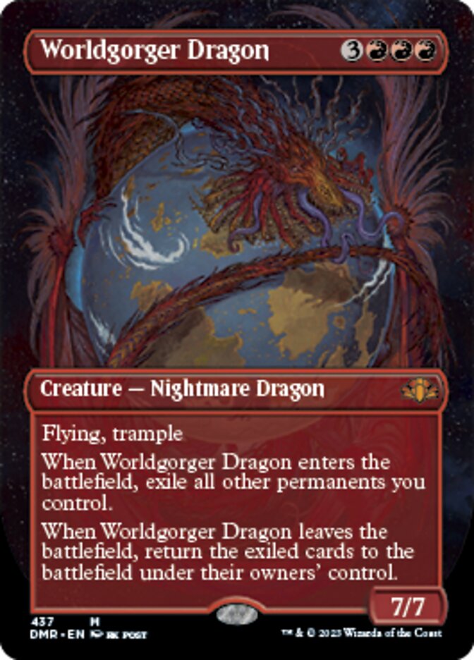 Worldgorger Dragon (Borderless Alternate Art) [Dominaria Remastered] | Golgari Games