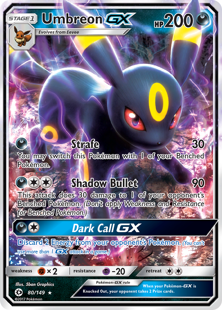 Umbreon GX (80/149) [Sun & Moon: Base Set] | Golgari Games