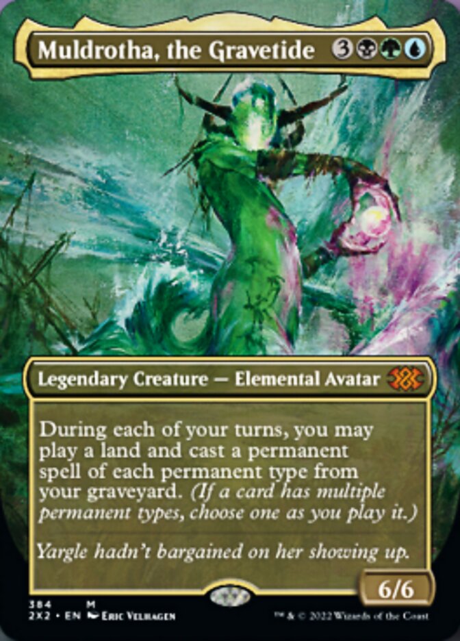 Muldrotha, the Gravetide (Borderless Alternate Art) [Double Masters 2022] | Golgari Games