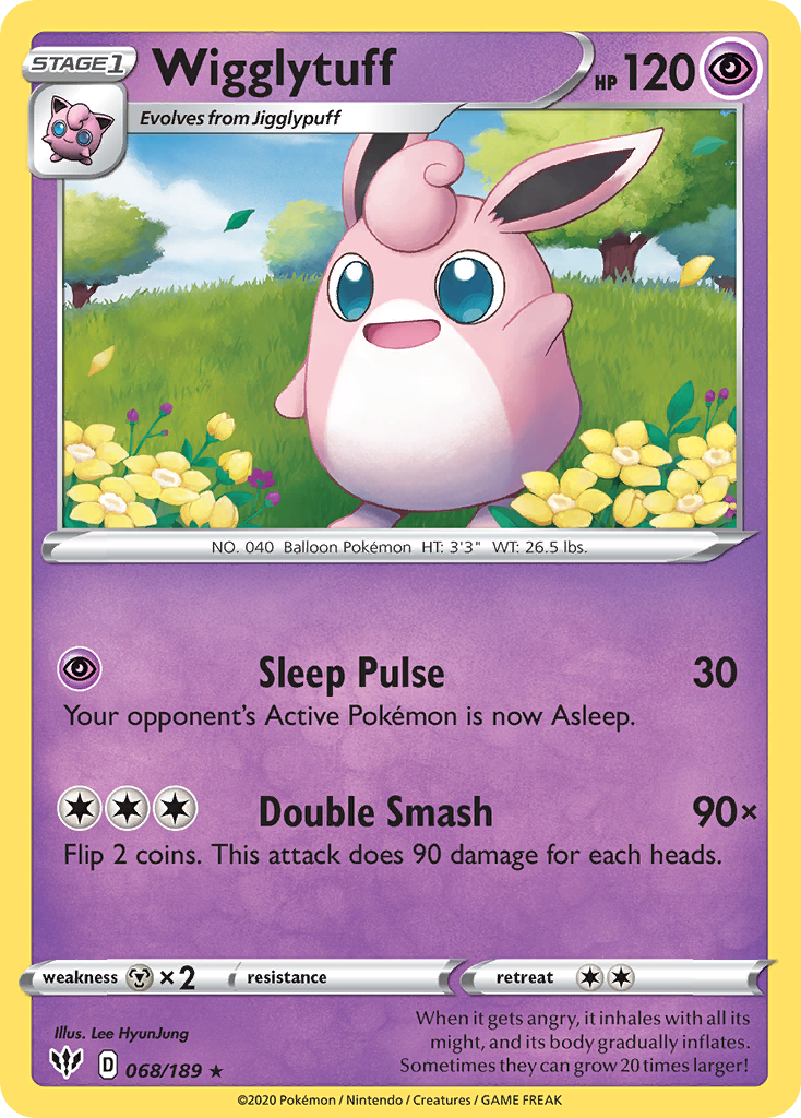 Wigglytuff (068/189) [Sword & Shield: Darkness Ablaze] | Golgari Games