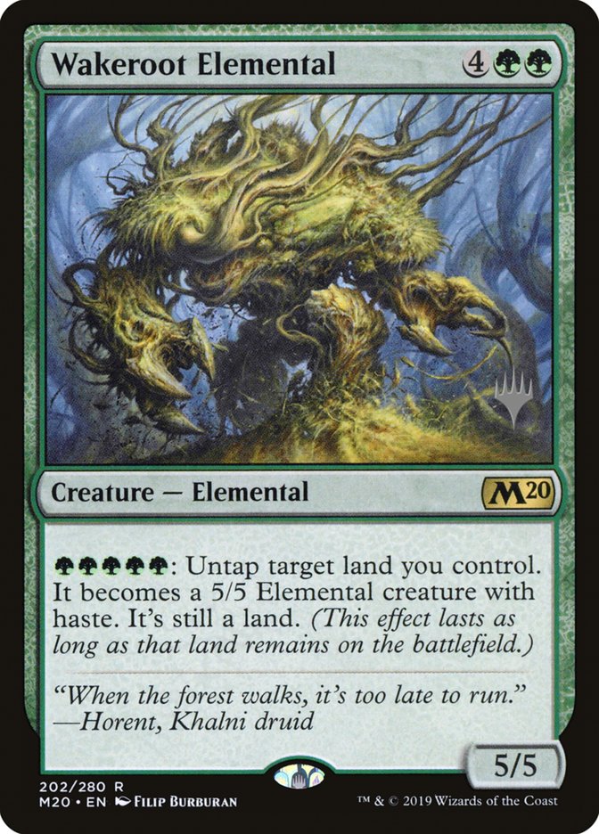 Wakeroot Elemental (Promo Pack) [Core Set 2020 Promos] | Golgari Games