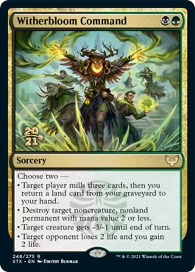 Witherbloom Command [Strixhaven: School of Mages Prerelease Promos] | Golgari Games