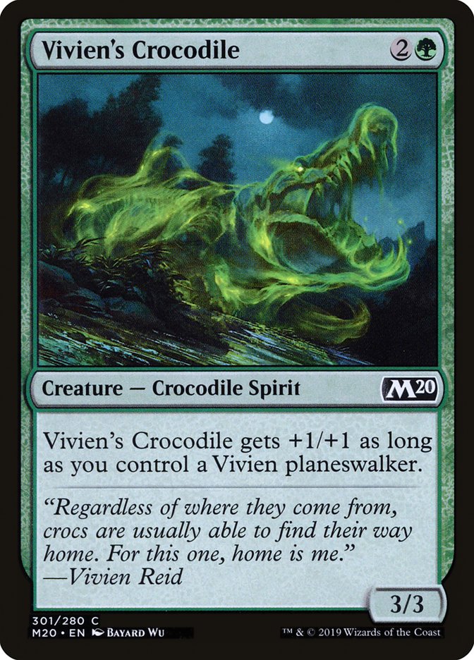 Vivien's Crocodile [Core Set 2020] | Golgari Games