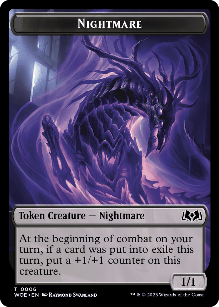 Nightmare // Food (0011) Double-Sided Token [Wilds of Eldraine Tokens] | Golgari Games