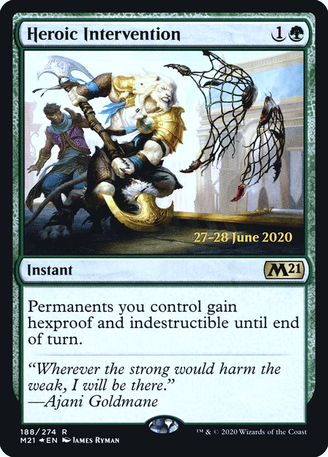 Heroic Intervention [Core Set 2021 Prerelease Promos] | Golgari Games