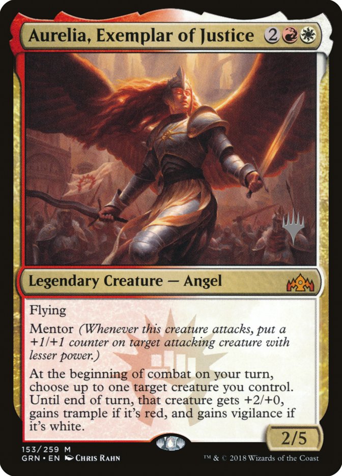 Aurelia, Exemplar of Justice (Promo Pack) [Guilds of Ravnica Promos] | Golgari Games