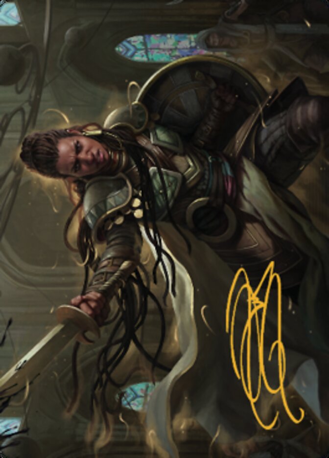 Shanna, Purifying Blade Art Card 1 (Gold-Stamped Signature) [Dominaria United Art Series] | Local Legends