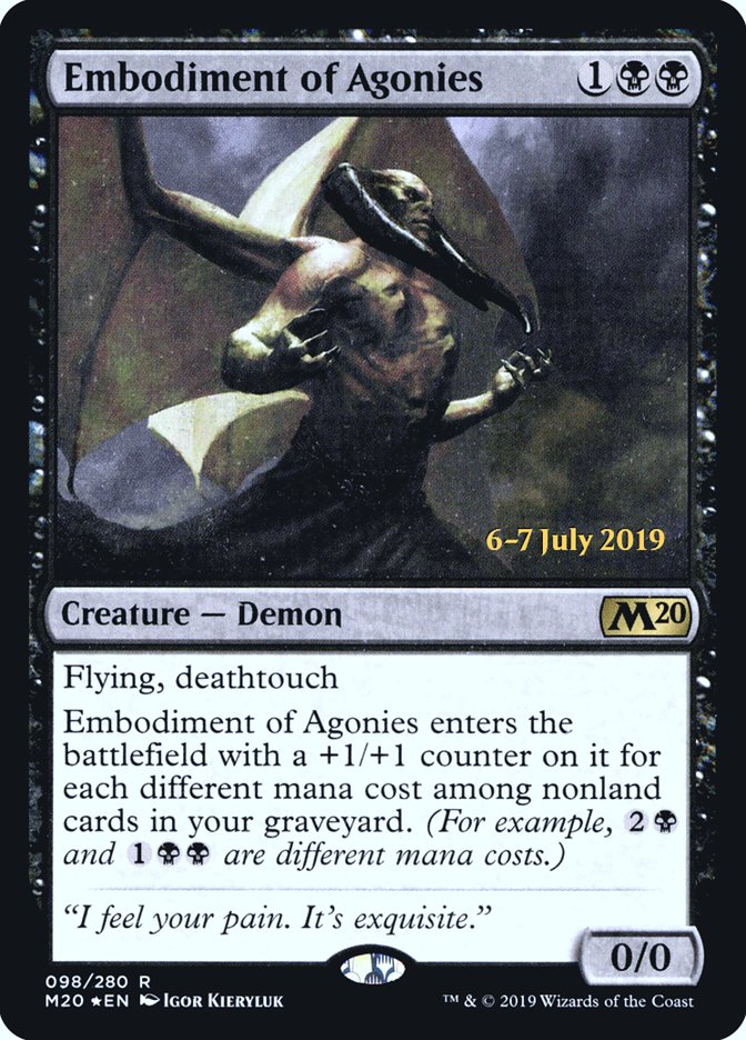 Embodiment of Agonies [Core Set 2020 Prerelease Promos] | Golgari Games