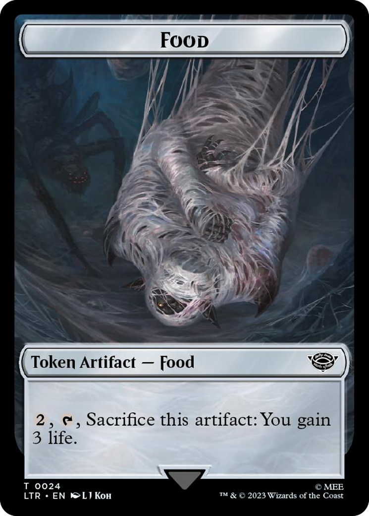 Smaug // Food (0024) Double-Sided Token (Surge Foil) [The Lord of the Rings: Tales of Middle-Earth Tokens] | Golgari Games