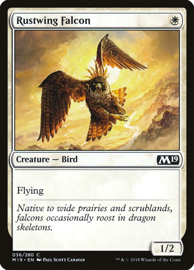 Rustwing Falcon [Core Set 2019] | Golgari Games