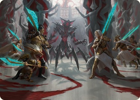 Goldwardens' Gambit Art Card [Phyrexia: All Will Be One Art Series] | Local Legends