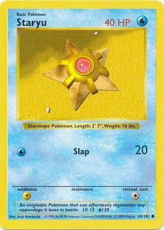 Staryu (65/102) [Base Set Shadowless Unlimited] | Golgari Games