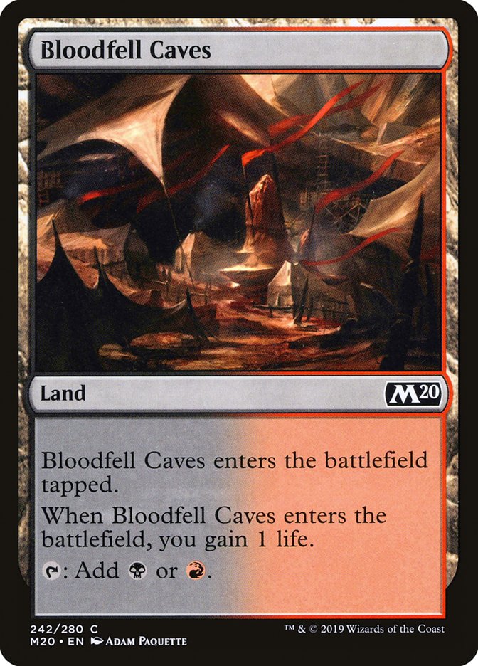 Bloodfell Caves [Core Set 2020] | Golgari Games