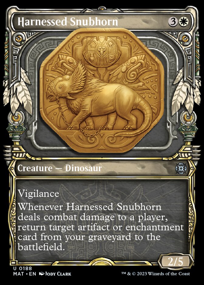 Harnessed Snubhorn (Showcase Halo Foil) [March of the Machine: The Aftermath] | Local Legends