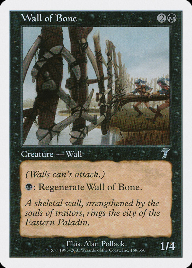 Wall of Bone [Seventh Edition] | Golgari Games