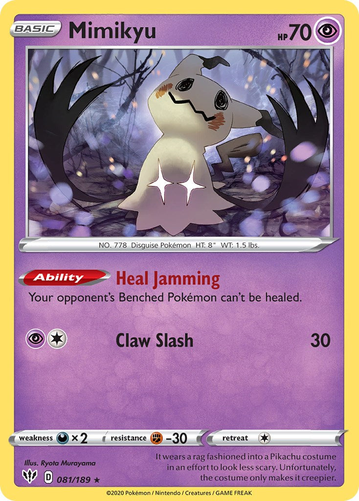 Mimikyu (081/189) (Cosmos Holo) [Sword & Shield: Darkness Ablaze] | Golgari Games