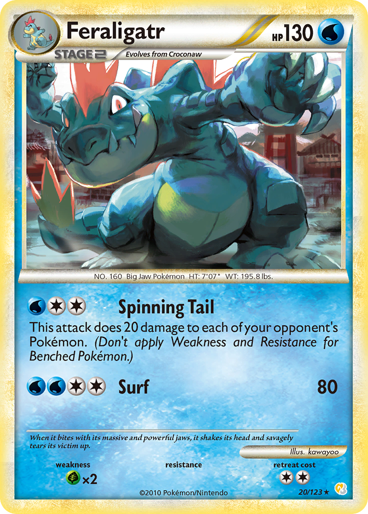 Feraligatr (20/123) [HeartGold & SoulSilver: Base Set] | Golgari Games