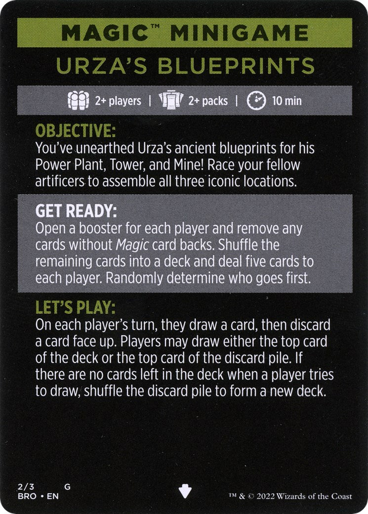 Urza's Blueprints (Magic Minigame) [The Brothers' War Minigame] | Local Legends