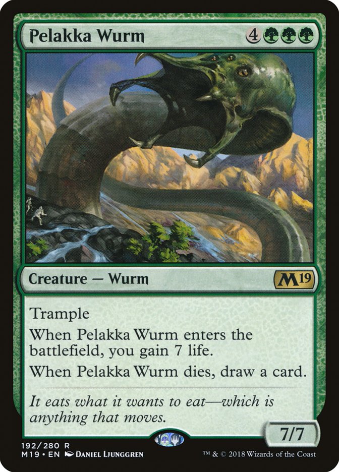 Pelakka Wurm [Core Set 2019] | Golgari Games