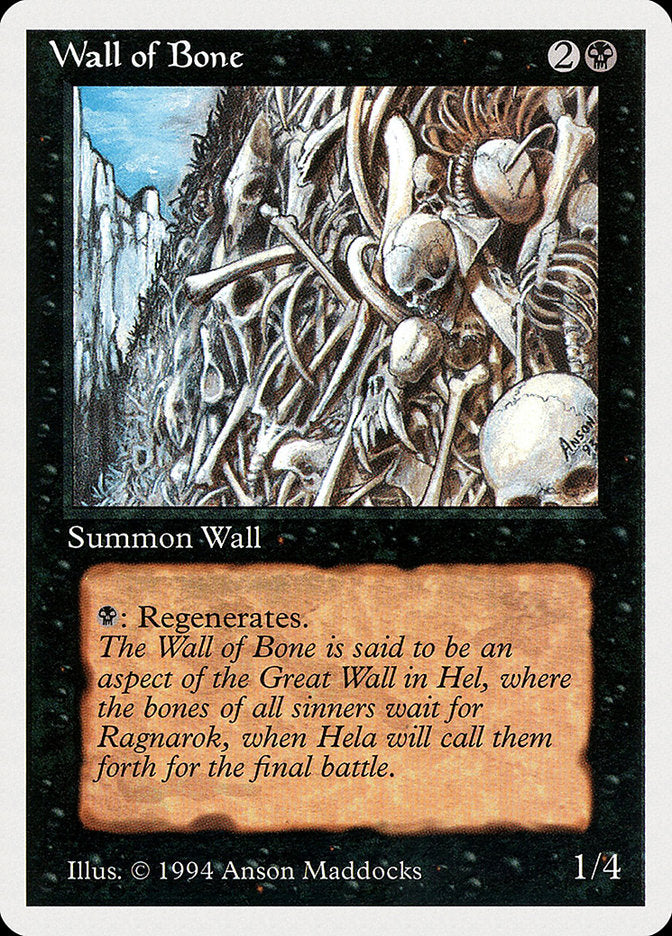 Wall of Bone [Summer Magic / Edgar] | Golgari Games