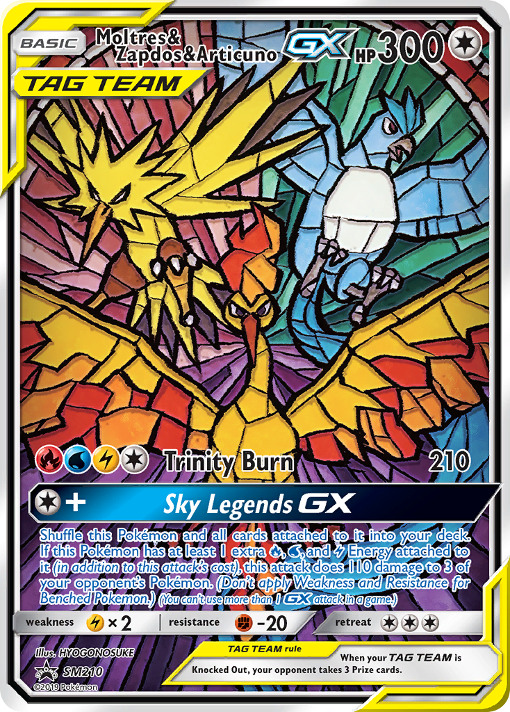 Moltres & Zapdos & Articuno GX (SM210) [Sun & Moon: Black Star Promos] | Golgari Games