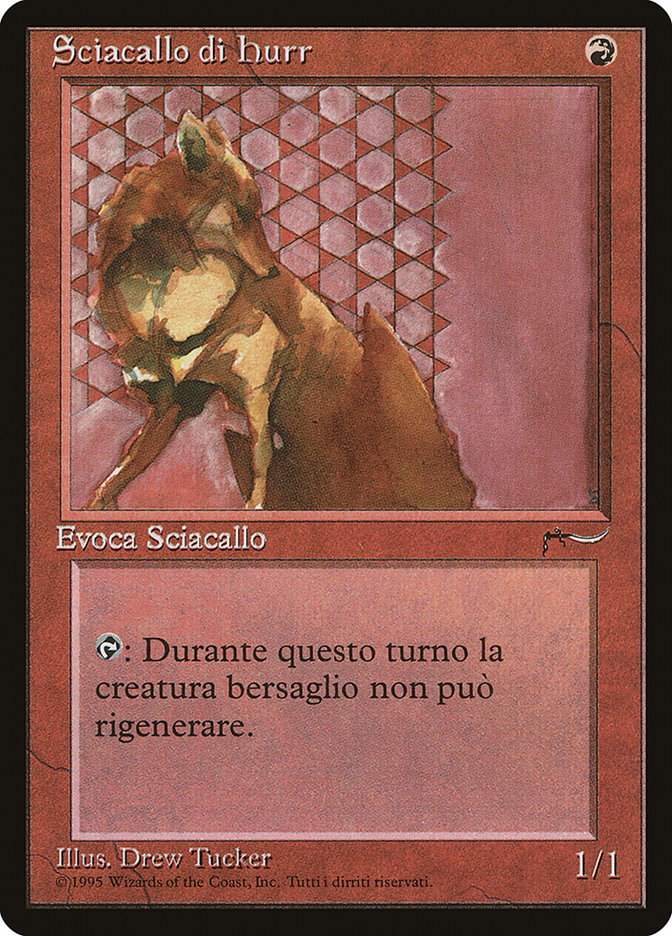 Hurr Jackal (Italian) - "Sciacallo di hurr" [Rinascimento] | Golgari Games