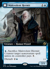 Malevolent Hermit // Benevolent Geist (Extended Art) [Innistrad: Midnight Hunt] | Golgari Games