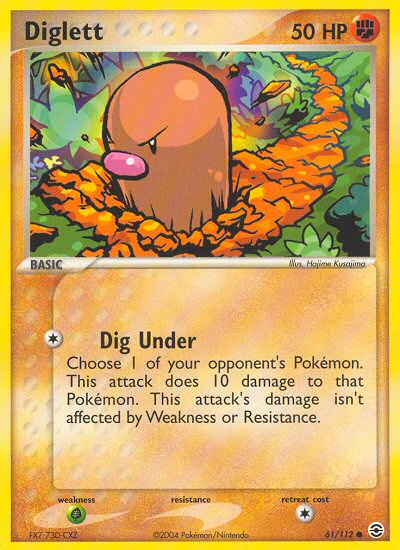 Diglett (61/112) [EX: FireRed & LeafGreen] | Golgari Games