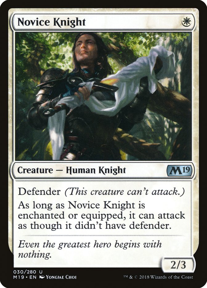 Novice Knight [Core Set 2019] | Golgari Games