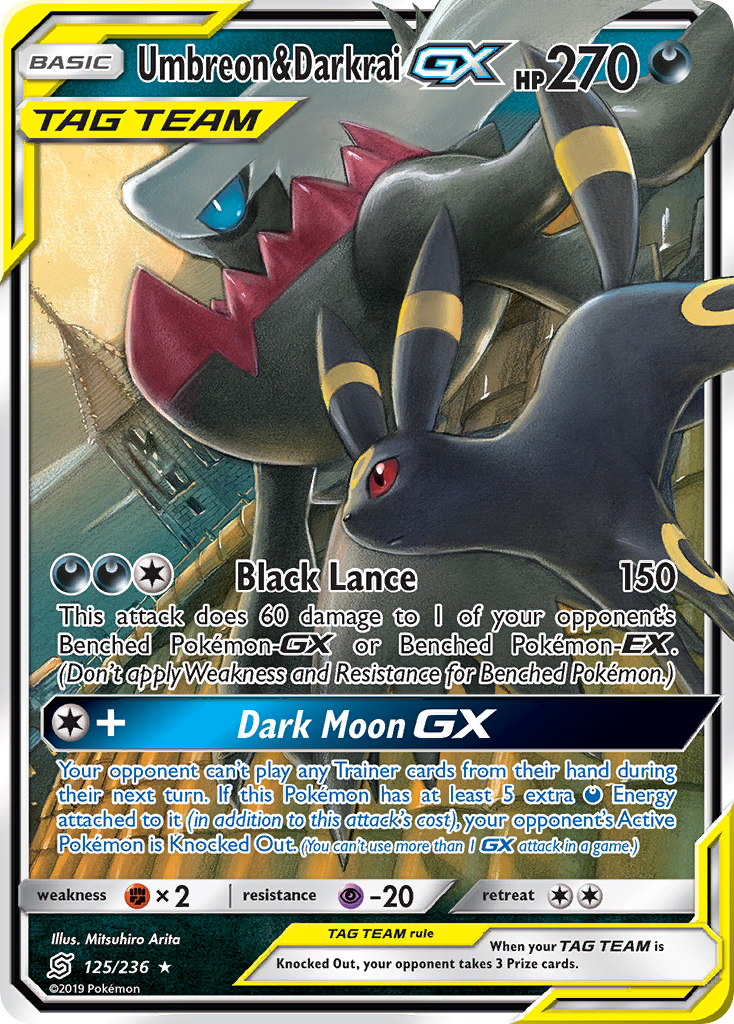 Umbreon & Darkrai GX (125/236) [Sun & Moon: Unified Minds] | Golgari Games