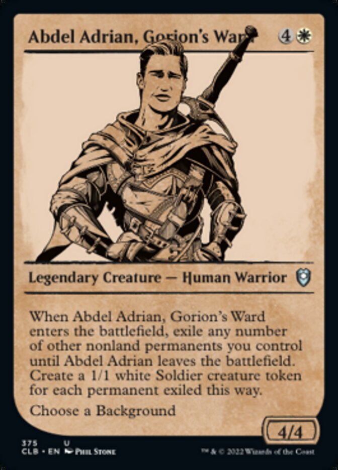 Abdel Adrian, Gorion's Ward (Showcase) [Commander Legends: Battle for Baldur's Gate] | Golgari Games