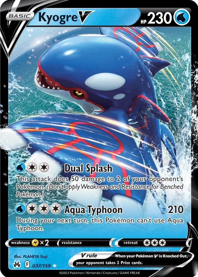 Kyogre V (037/159) [Sword & Shield: Crown Zenith] | Golgari Games