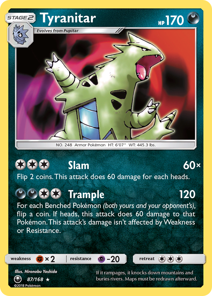 Tyranitar (87/168) [Sun & Moon: Celestial Storm] | Golgari Games