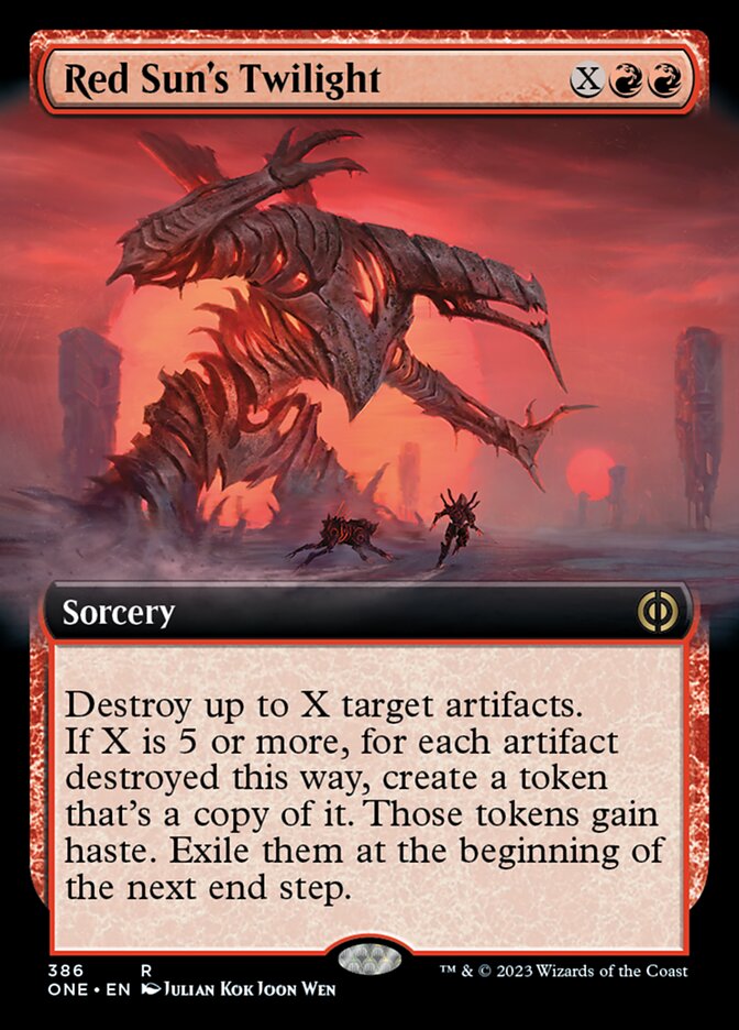 Red Sun's Twilight (Extended Art) [Phyrexia: All Will Be One] | Golgari Games