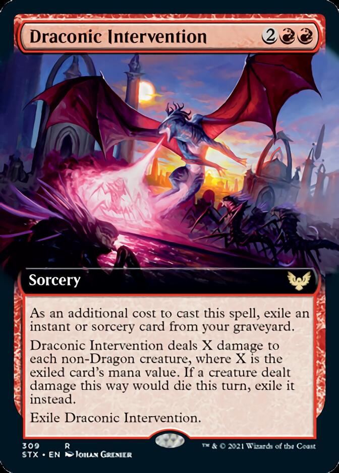 Draconic Intervention (Extended Art) [Strixhaven: School of Mages] | Local Legends