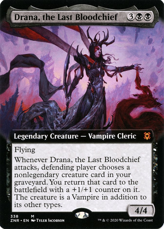 Drana, the Last Bloodchief (Extended Art) [Zendikar Rising] | Local Legends