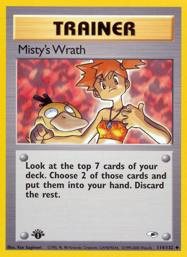 Misty's Wrath (114/132) [Gym Heroes 1st Edition] | Golgari Games