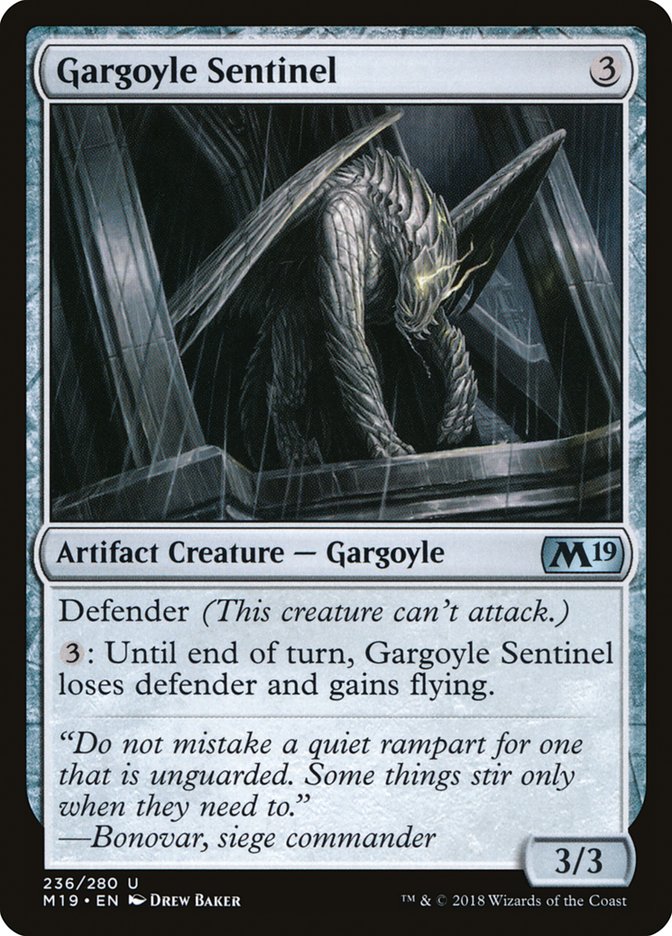 Gargoyle Sentinel [Core Set 2019] | Golgari Games