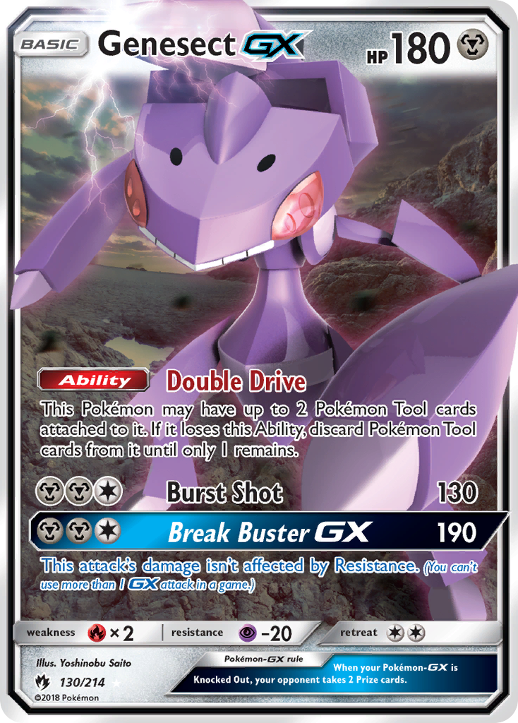 Genesect GX (130/214) [Sun & Moon: Lost Thunder] | Golgari Games