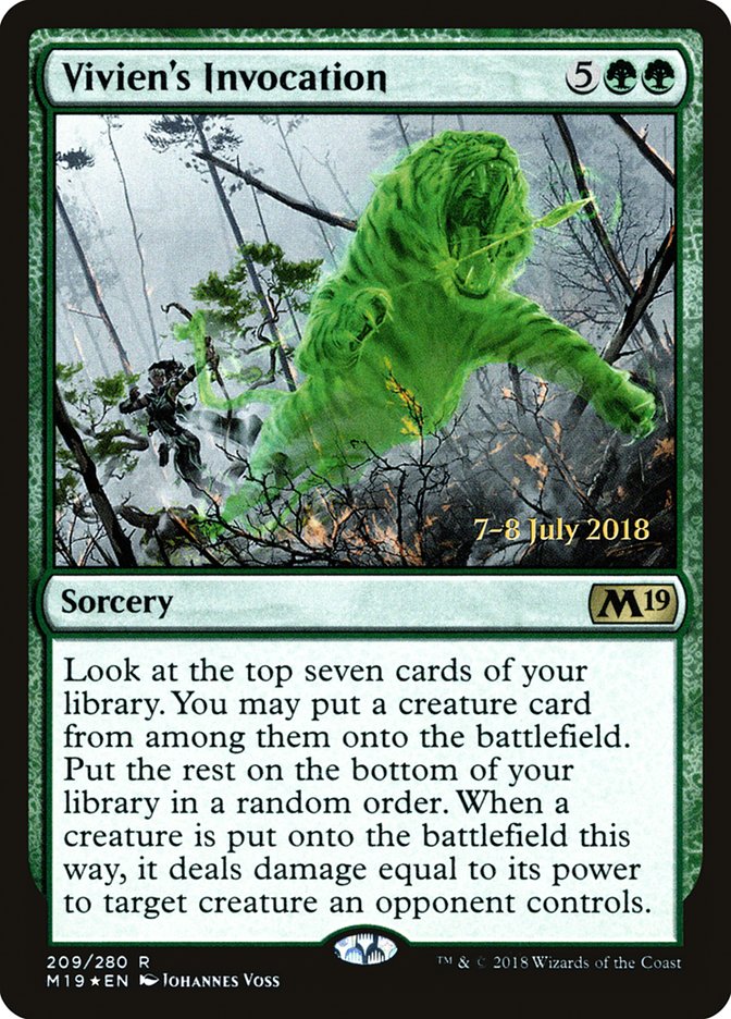 Vivien's Invocation [Core Set 2019 Prerelease Promos] | Golgari Games