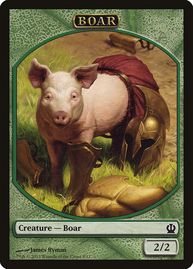 Boar Token [Theros Tokens] | Golgari Games