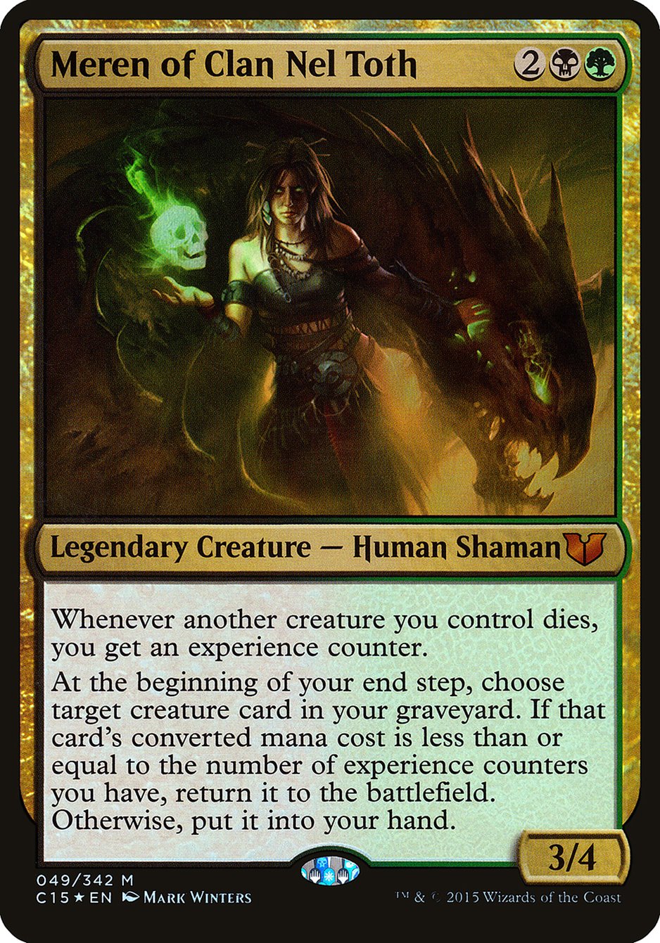 Meren of Clan Nel Toth (Oversized) [Commander 2015 Oversized] | Golgari Games